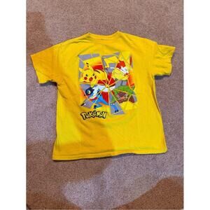 Pokemon Boy's Yellow Short Sleeve T-Shirt Size Small